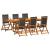 Set mobilier de grădină, 7 piese, lemn masiv acacia/textilenă GartenMobel Dekor