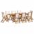 Set mobilier de grădină, 9 piese, lemn masiv acacia/textilenă GartenMobel Dekor