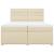 Pat box spring cu saltea, crem, 200x200 cm, textil GartenMobel Dekor