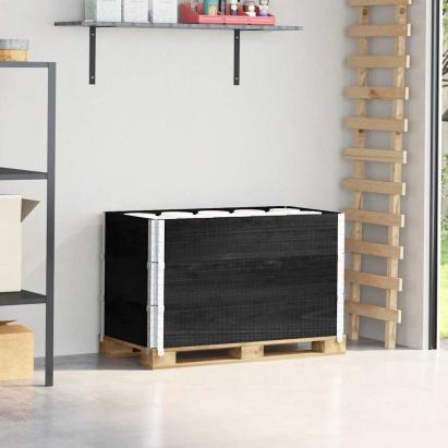 Rame pentru paleți, 3 buc., negru, 100x150 cm, lemn masiv pin GartenMobel Dekor