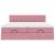 Cadru de pat otoman cu saltele Roz 200x200cm catifea GartenMobel Dekor