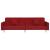 Canapea extensibilă cu 2 locuri, 2 perne, roșu vin, textil GartenMobel Dekor