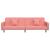 Canapea extensibilă cu 2 locuri, 2 perne, roz, catifea GartenMobel Dekor