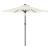 Umbrelă soare de grădină stâlp din oțel/LED alb 225x225x212 cm GartenMobel Dekor