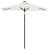 Umbrelă soare de grădină stâlp din oțel/LED alb 225x225x212 cm GartenMobel Dekor