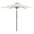 Umbrelă soare de grădină stâlp din oțel/LED alb 225x225x212 cm GartenMobel Dekor
