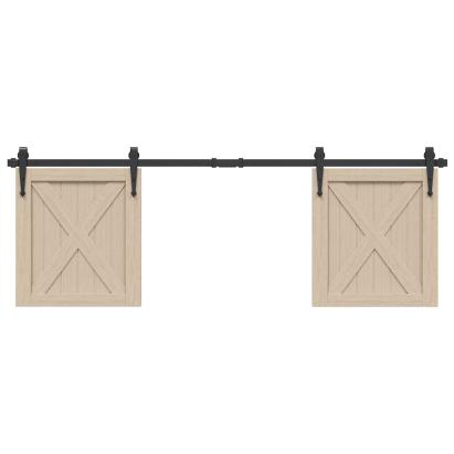 Set uși glisante pentru dulap 152 cm oțel carbon GartenMobel Dekor