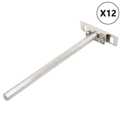 Suporturi pentru rafturi plutitoare 12buc Oțel carbon invizibil GartenMobel Dekor