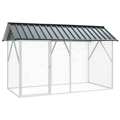 Cușcă pentru păsări Antracit 227 x 112 x 141 cm Oțel Galvanizat GartenMobel Dekor