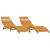 Șezlong 2 pcs Maro 55 x 184 x 64cm Lemn Solid de Acacia GartenMobel Dekor