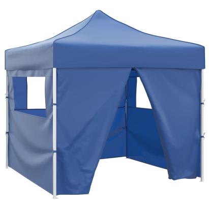 41466  Blue Foldable Tent 3 x 3 m with 4 Walls GartenMobel Dekor