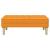bancă cu pernă Galben Întunecat 113 x 57 x 39 cm țesătură GartenMobel Dekor