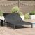 Șezlong 1-persoană Negru 206 x 62.5 x 74 cm poliratan GartenMobel Dekor