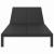 Șezlong 1-persoană Negru 206 x 62.5 x 74 cm poliratan GartenMobel Dekor