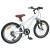 Kids Mountain Bike 24 Inci 6-Speed pentru 8-12 ani Alb GartenMobel Dekor