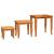 Mese de birou nesting 3 pcs natural Lemn masiv de mahon GartenMobel Dekor