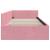 Cadru de pat colțar cu headboard Roz 100 cm x 200 cm Catifea GartenMobel Dekor