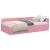 Cadru de pat colțar cu headboard Roz 100 cm x 200 cm Catifea GartenMobel Dekor