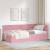 Cadru de pat colțar cu headboard Roz 100 cm x 200 cm Catifea GartenMobel Dekor