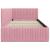 Cadru de pat colțar cu headboard Roz 100 cm x 200 cm Catifea GartenMobel Dekor
