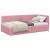 Cadru de pat colțar cu headboard Roz 100 cm x 200 cm Catifea GartenMobel Dekor