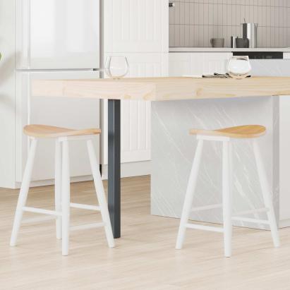 Scaune de dining 2 pcs Alb 46 x 37 x 63 cm GartenMobel Dekor