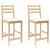 Scaune de dining 2 pcs natural 40 x 47,5 x 99,5 cm GartenMobel Dekor