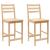 Scaune de dining 2 pcs natural 40 x 47,5 x 99,5 cm GartenMobel Dekor