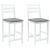 Scaune de dining 2 pcs Alb 40 x 47,5 x 99,5 cm GartenMobel Dekor