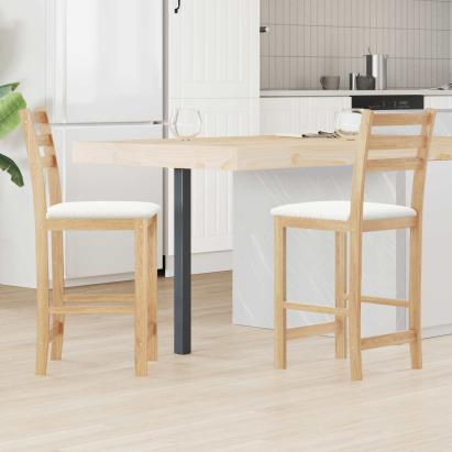Scaune de dining 2 pcs natural 40 x 47,5 x 99,5 cm GartenMobel Dekor