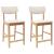 Scaune de dining 2 pcs natural 48 x 49 x 95 cm GartenMobel Dekor