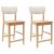 Scaune de dining 2 pcs natural 48 x 49 x 95 cm GartenMobel Dekor