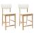 Scaune de dining 2 pcs natural 48 x 49 x 95 cm GartenMobel Dekor