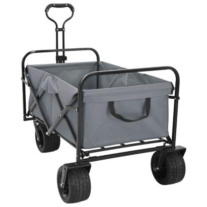 Trolley Manevrabil Pliabil Manual Gri 89 x 63 x 96 cm GartenMobel Dekor