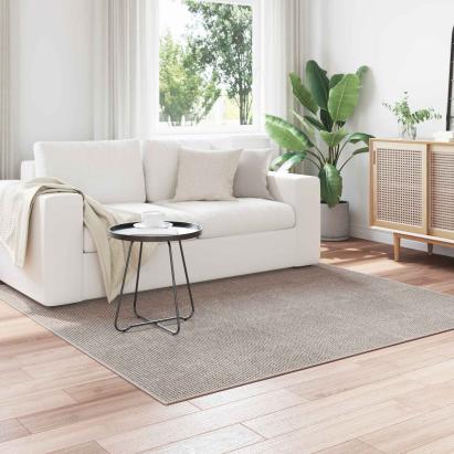 Covoare de zonă Pătrat LUGO Crem și Taupe 120 x 120 cm GartenMobel Dekor