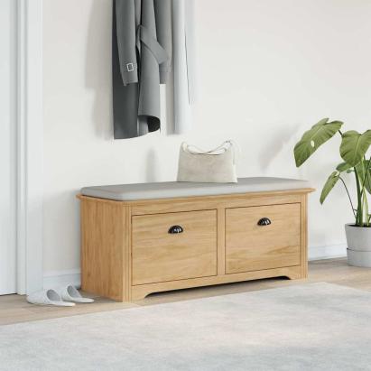 Bancă de hol BODO Maro miere 118 x 40 x 50 cm Lemn compozit GartenMobel Dekor