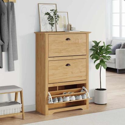 Raft pentru încălțăminte BODO Maro miere 80 x 35 x 118 cm GartenMobel Dekor