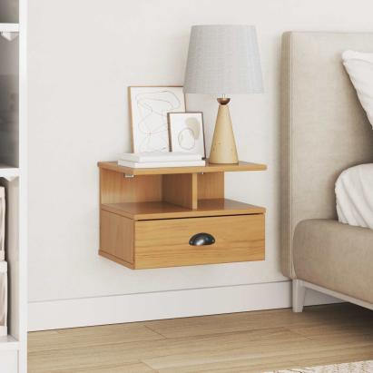 Dulap de noapte Maro miere 40 x 31 x 27 cm Lemn de pin masiv GartenMobel Dekor