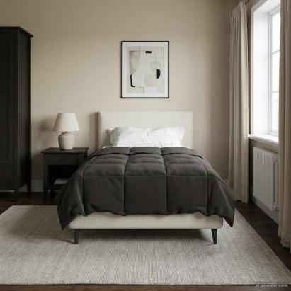 Pilotă de vară Patos Antracit 135 x 220 cm Microfibră GartenMobel Dekor