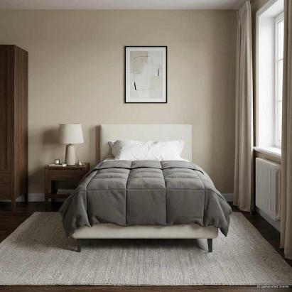 Pilotă de vară Patos Gri deschis 135 x 220 cm Microfibră GartenMobel Dekor