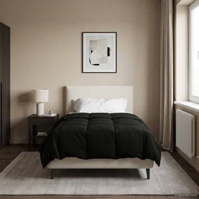 Pilotă de vară Patos Negru 140 x 220 cm Microfibră GartenMobel Dekor