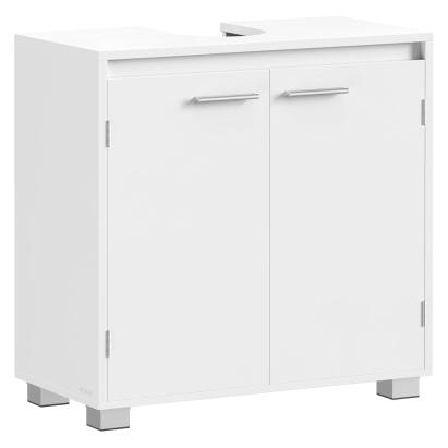 VASAGLE Dulap baie pentru suport lavoar, MDF, 2 compartimente, raft interior reglabil, 30x60x60 cm, alb Household NewTrend