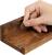 VASAGLE Set 3 rafturi suspendate plutitoare, cu margine frontala inaltata, 38x10x5 cm, maro rustic Household NewTrend