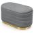 Bancheta tip puf cu depozitare, tapiterie velur, 80x42x42 cm, gri Household NewTrend