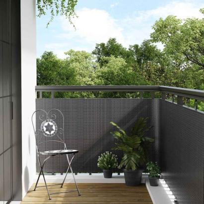 Paravan pentru balcon, antracit, 600x100 cm, poliratan GartenMobel Dekor