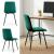 Set 6 scaune tapitate, Livo, velur matlasat, 46x44x87 cm, verde smarald Household NewTrend