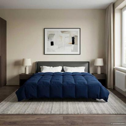 Pilotă de vară Patos Albastru închis 200 x 240 cm Microfibră GartenMobel Dekor