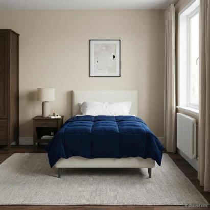 Pilotă de vară Patos Albastru închis 155 x 220 cm Microfibră GartenMobel Dekor