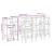 Set mobilier de bar, 9 piese, alb, lemn masiv de pin GartenMobel Dekor