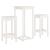 Set mobilier de bar, 3 piese, alb, lemn masiv de pin GartenMobel Dekor